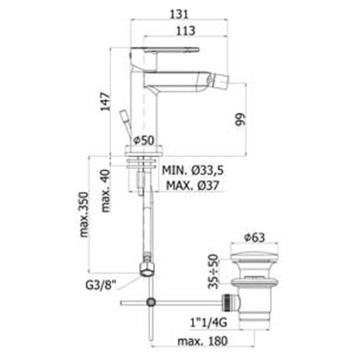  bidet c/scarico e doccia con deviatore by CeramicStore | Lo specialista del tuo bagno