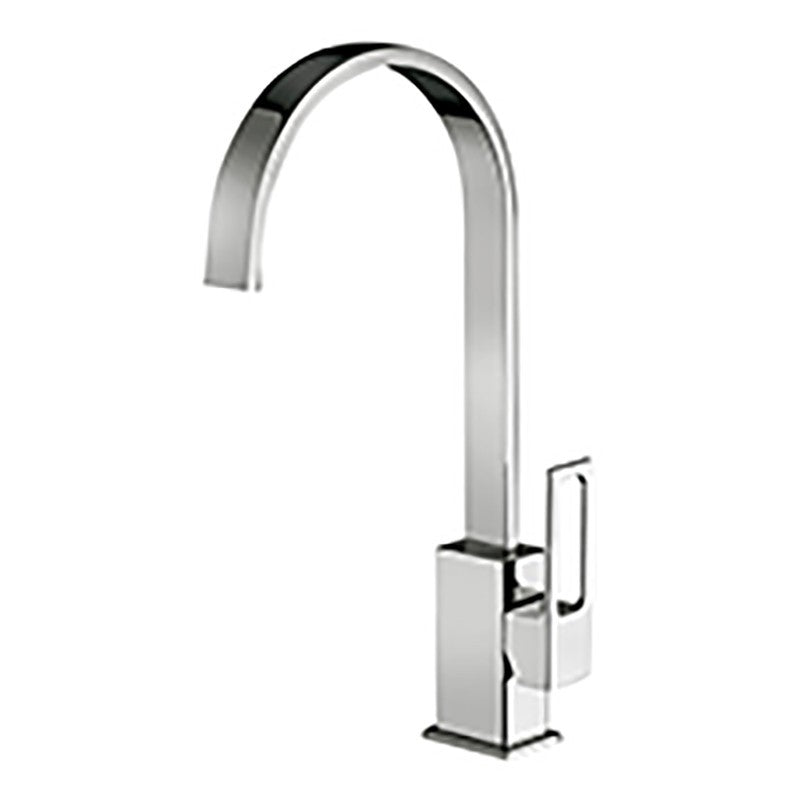 Miscelatore lavello Paffoni Effe ottone cromato lucido con canna piatta orientabile by CeramicStore | Lo specialista del tuo bagno