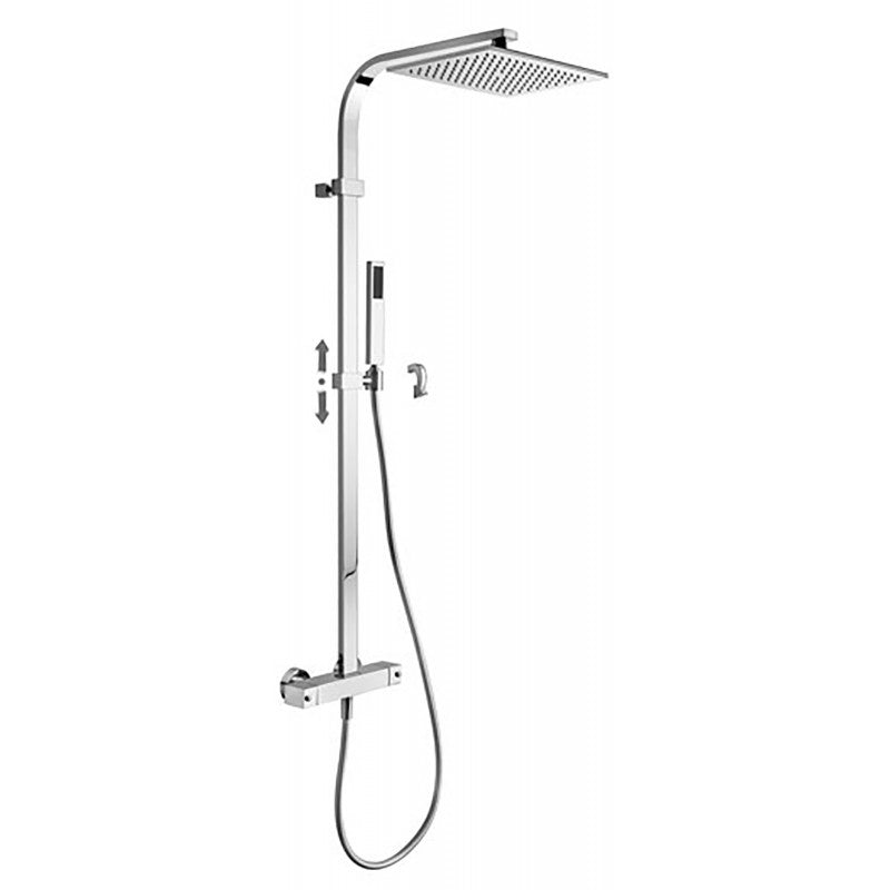 Paffoni Colonna doccia fissa City senza deviatore con soffione rettangolare by CeramicStore | Lo specialista del tuo bagno