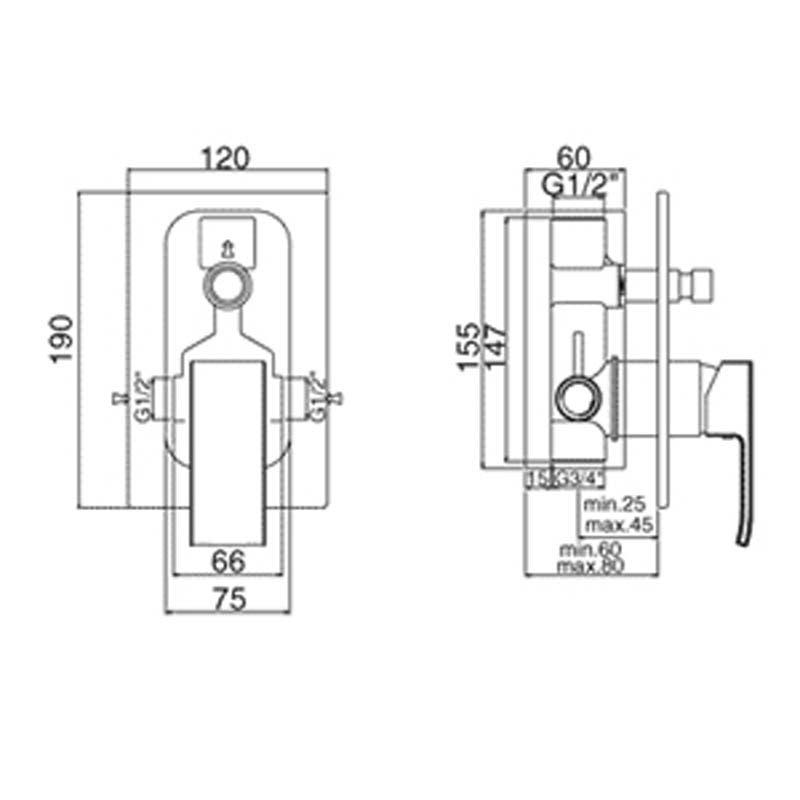  Paffoni mod. Level miscelatore incasso doccia con deviatore by CeramicStore | Lo specialista del tuo bagno