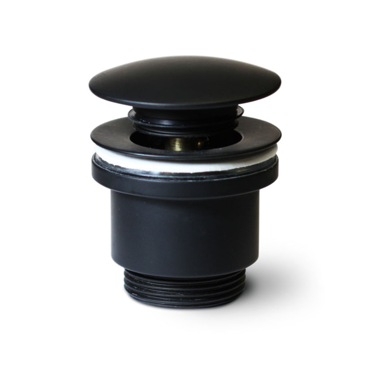 Piletta click clack in ottone verniciato nero opaco 1"1/4 by CeramicStore | Lo specialista del tuo bagno