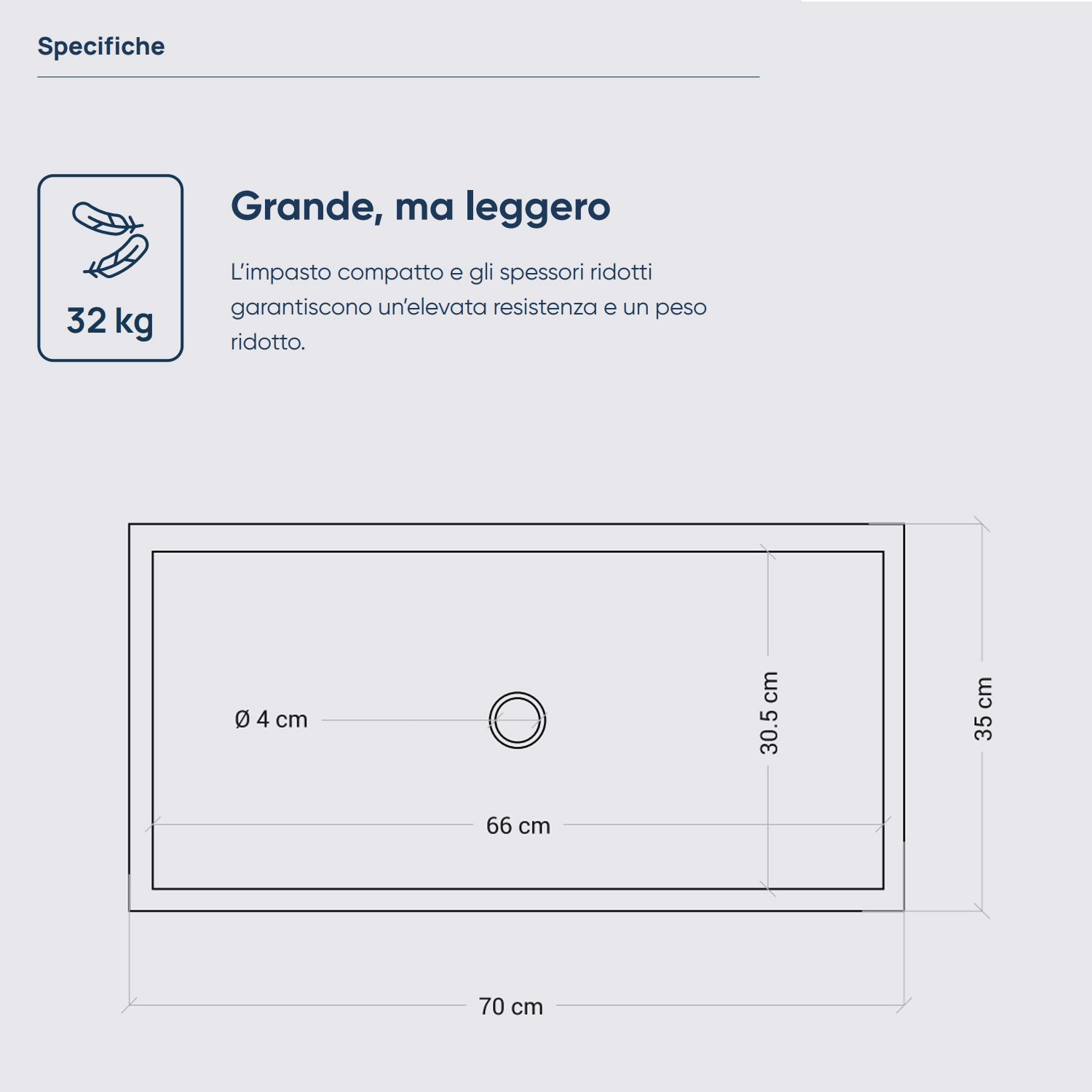  Acquaio da giardino in cemento rosa cm 70x35x16h cm modello Best XL by CeramicStore | Lo specialista del tuo bagno