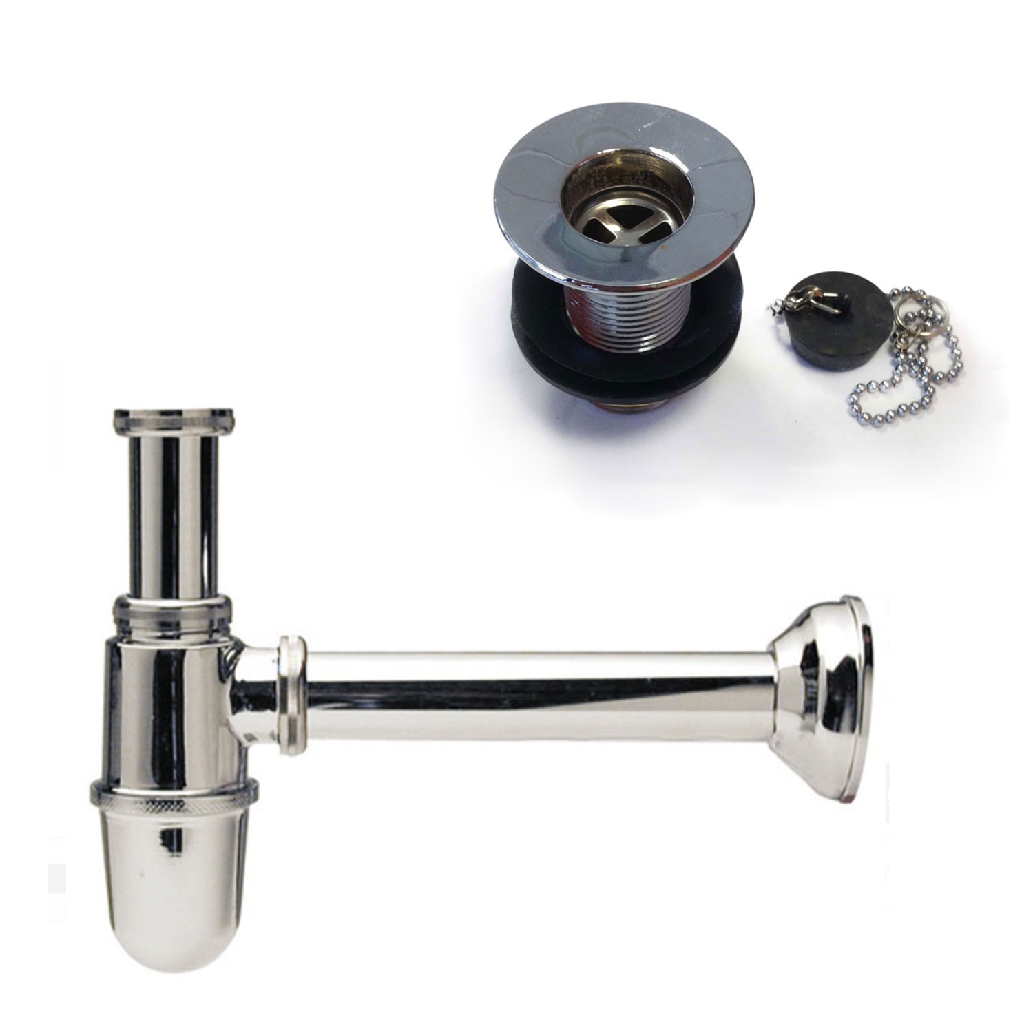 Kit Sifone di scarico e piletta in ottone cromato per lavabi da esterno by CeramicStore | Lo specialista del tuo bagno