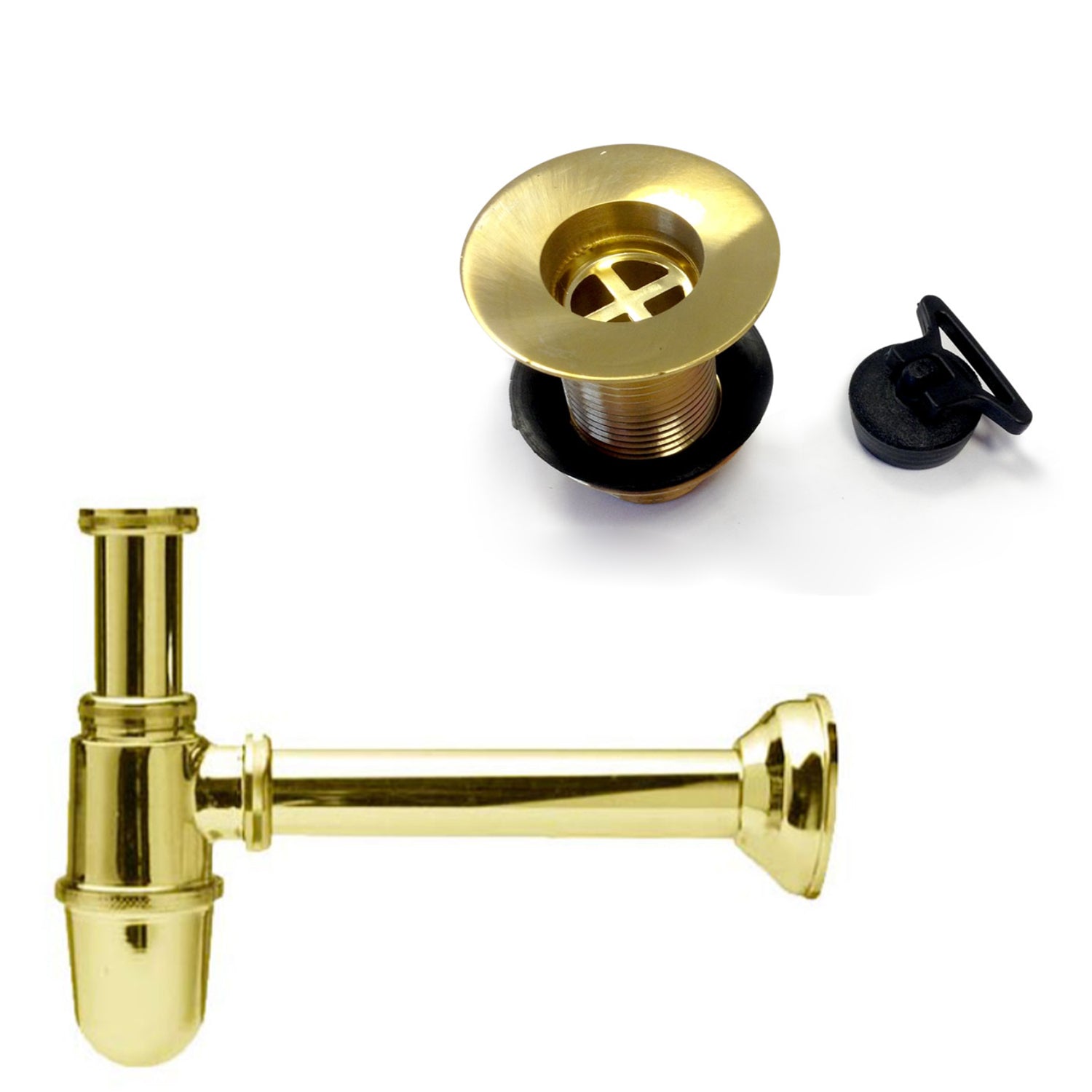 Kit Sifone di scarico e piletta in ottone dorato per lavabi da esterno by CeramicStore | Lo specialista del tuo bagno