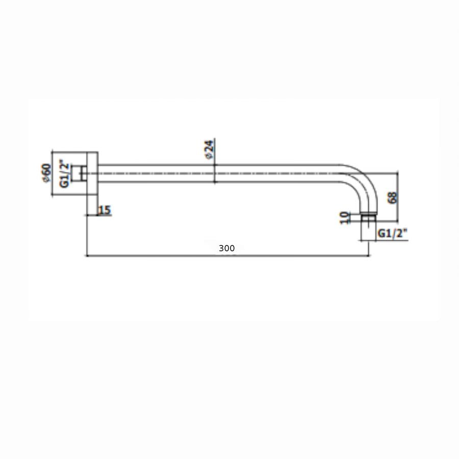  Set soffione doccia con braccio tondo e miscelatore con set doccia quadro in nero opaco Paffoni by CeramicStore | Lo specialista del tuo bagno