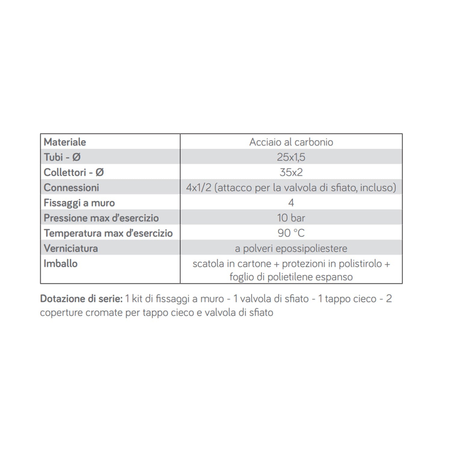  Termoarredo a bandiera 1120x500 mm interasse 50 mm modello Bari finitura Bianco by CeramicStore | Lo specialista del tuo bagno
