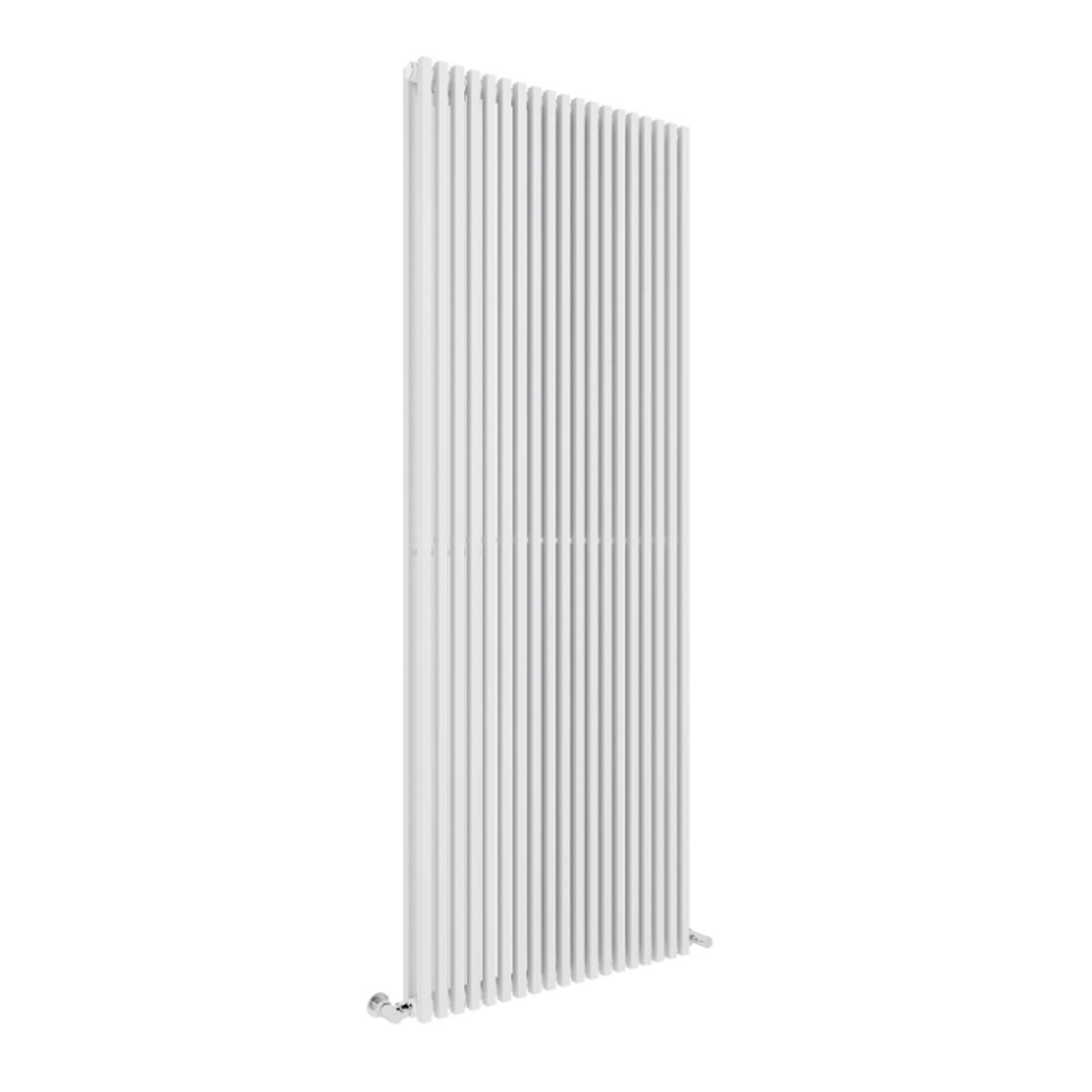  Termoarredo singolo Lazzarini 1506x680 mm interasse 680/1470 mm modello Grosseto V finitura Bianco by CeramicStore | Lo specialista del tuo bagno