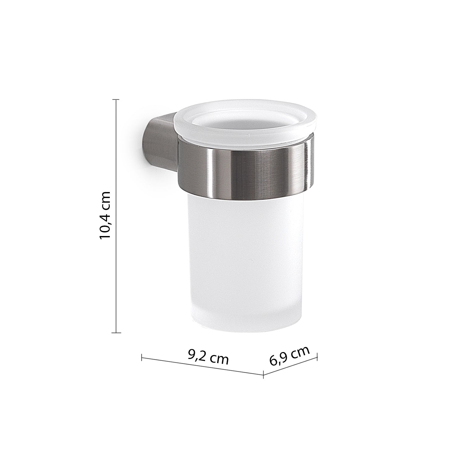  Portaspazzolini a muro in Ottone e Cromall Gedy serie Pirenei - Spazzolato