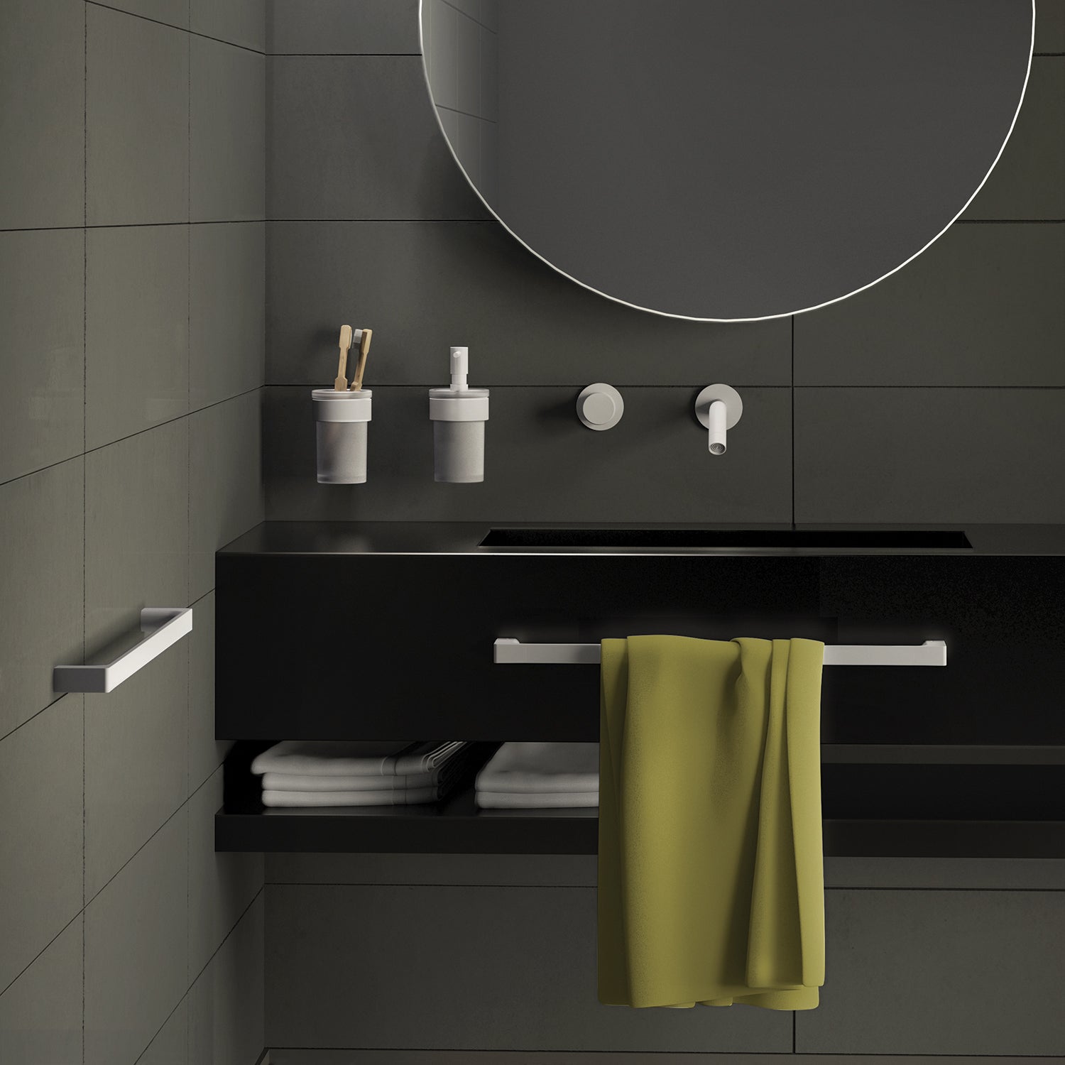  Portasalviette a muro di Gedy serie Pirenei 45 cm - Bianco Matt by CeramicStore | Lo specialista del tuo bagno