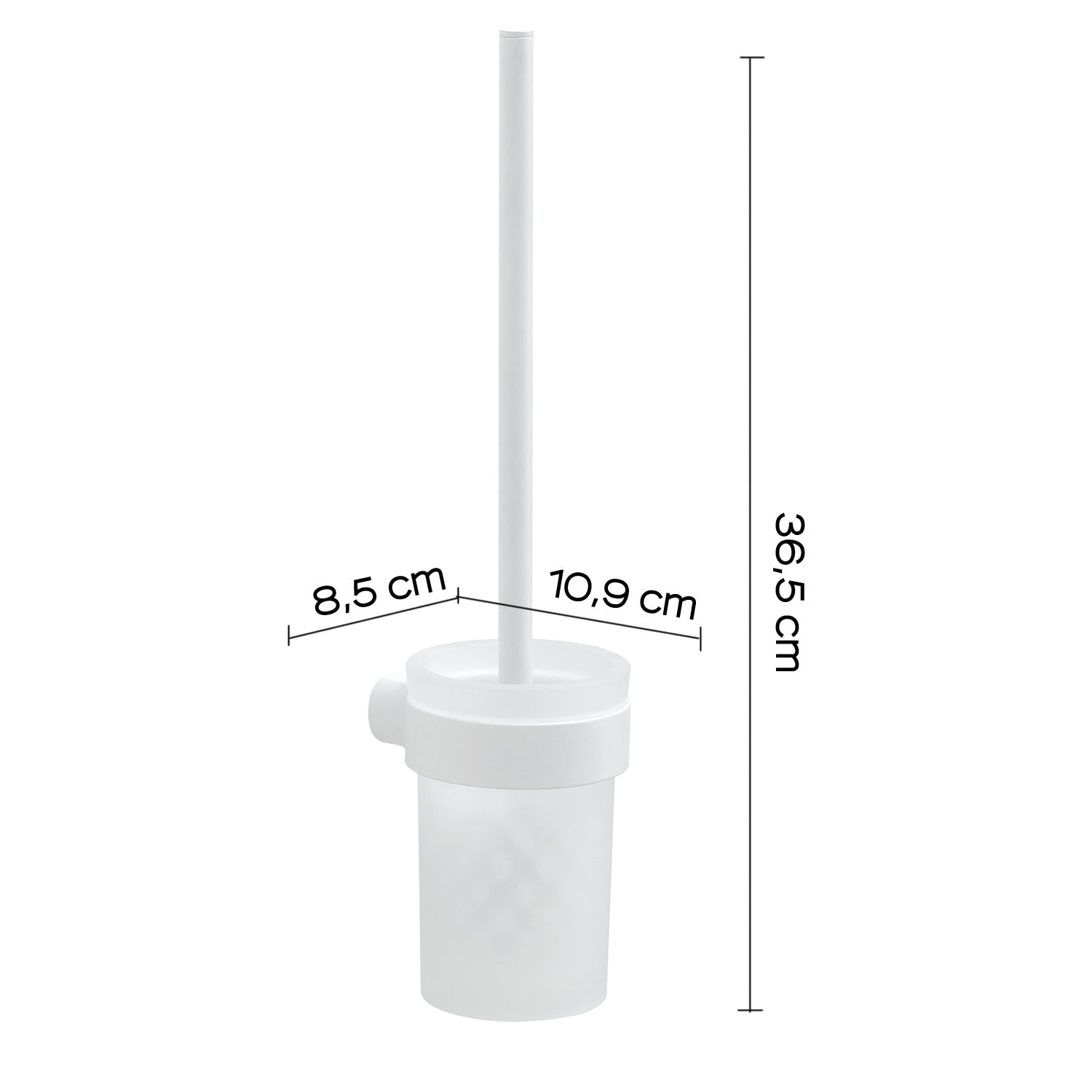  Scopino da muro con ciuffo in setole Gedy serie Pirenei - Bianco Matt by CeramicStore | Lo specialista del tuo bagno