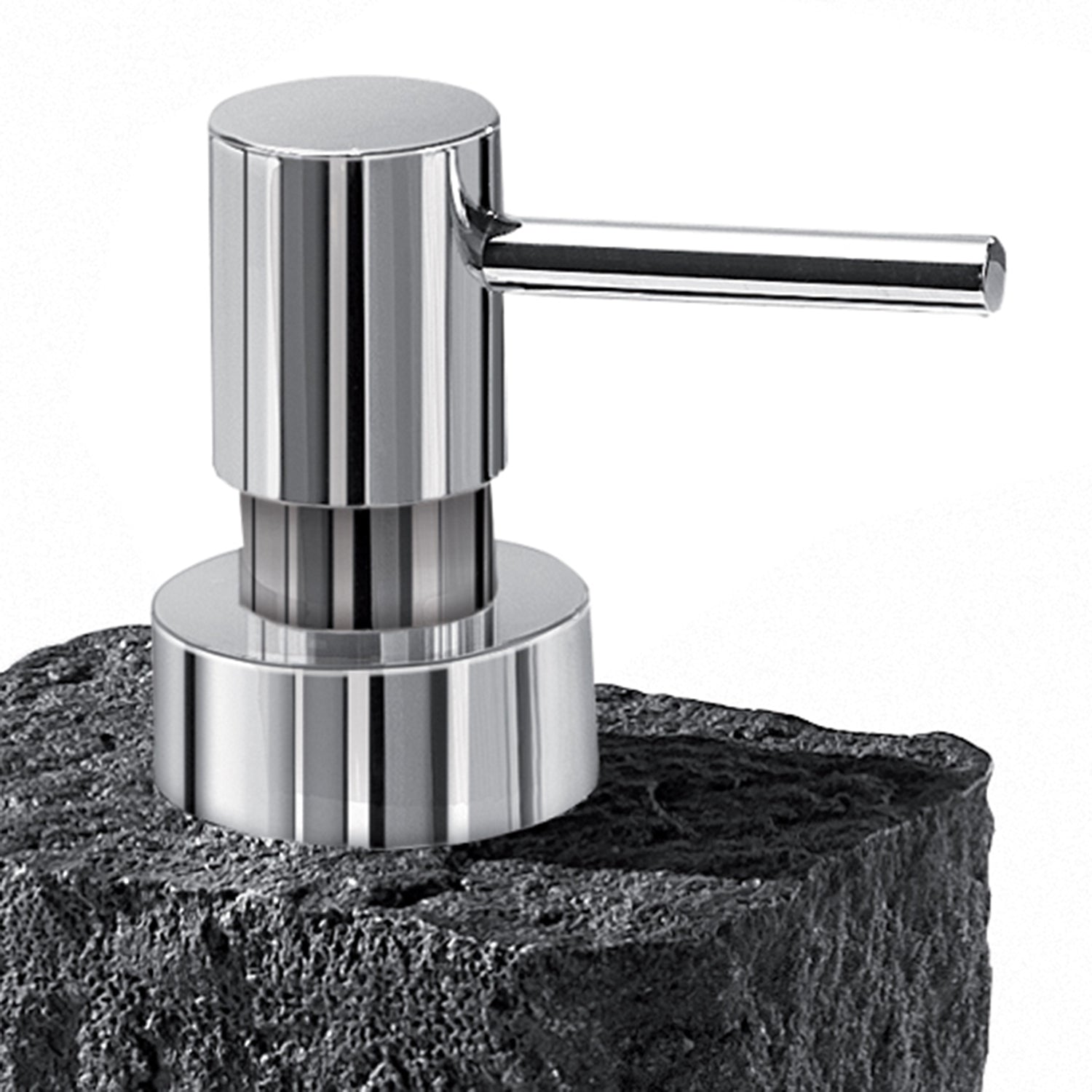 AR80-85 - Dispenser sapone da appoggio, con erogatore in plastica cromata Gedy Collezione Aries - Finitura Antracite 4