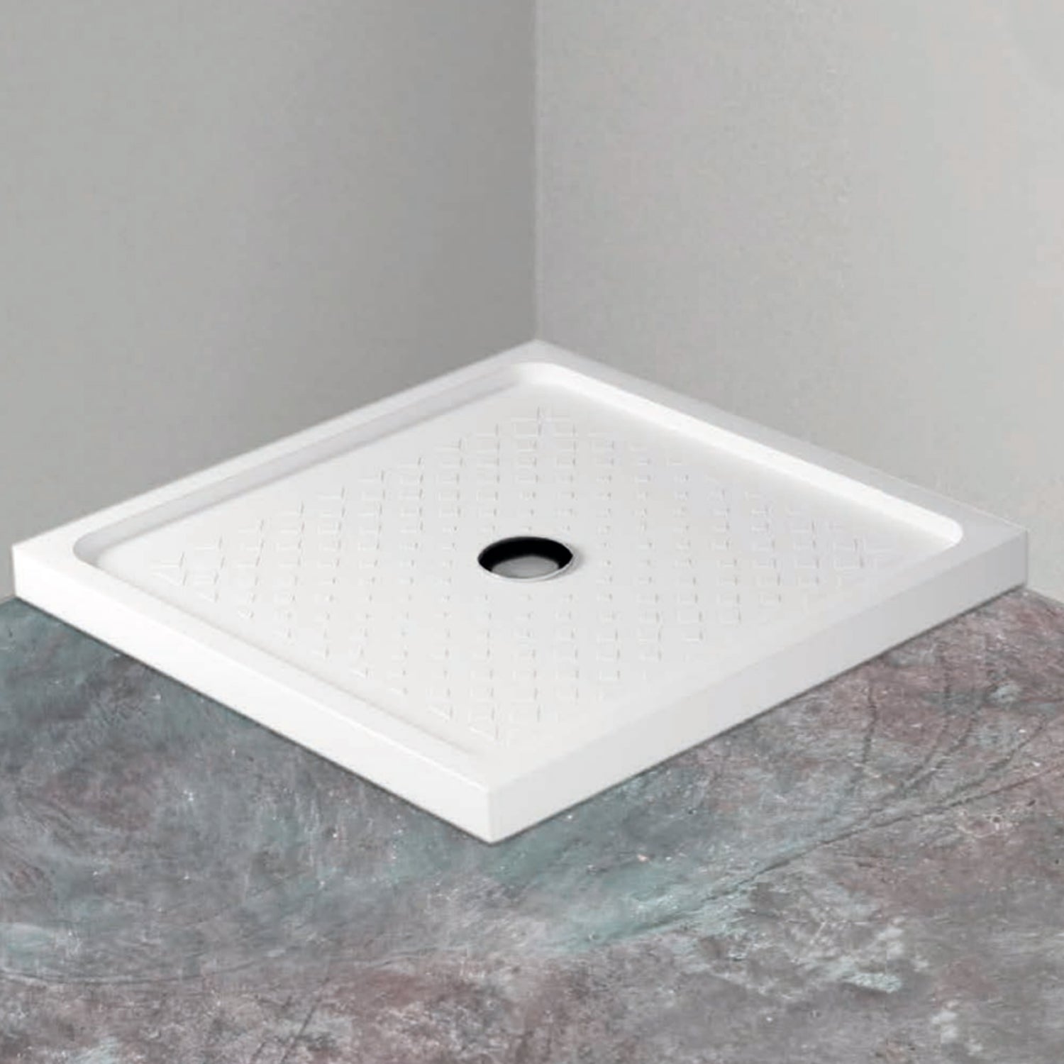 Piatto doccia quadrato Galassia in ceramica 80x80 cm - Bianco 3