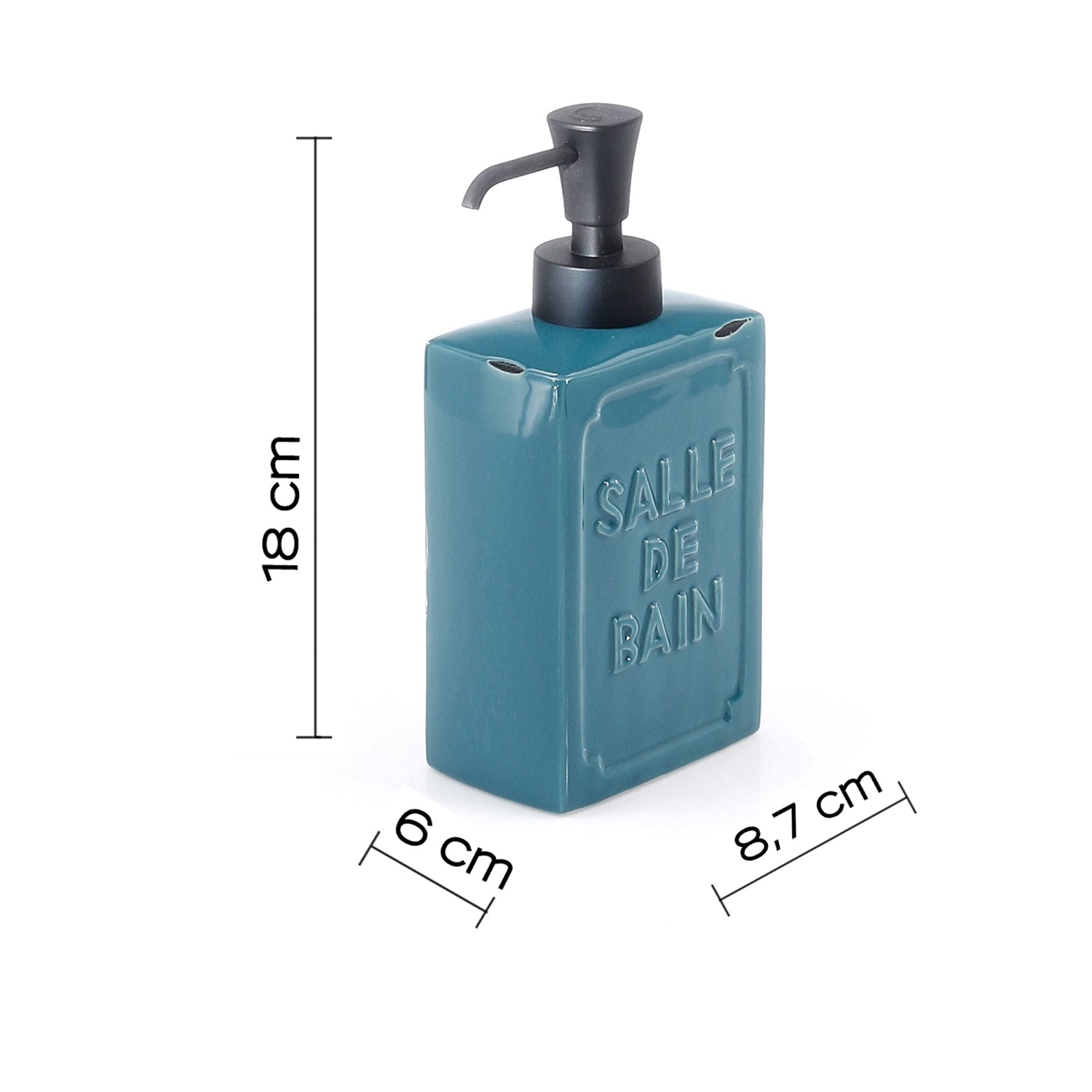 VV80-05 - Dispenser sapone da appoggio, con erogatore in plastica Gedy Linea Vivienne - Finitura Blu 4