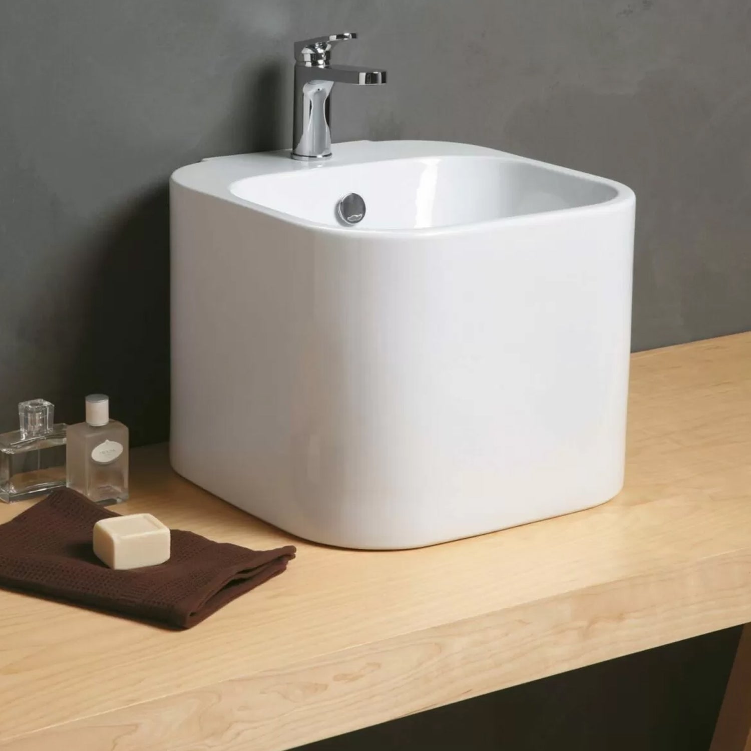 Lavabo Azzurra Tandem 44x43 cm sospeso/appoggio - Bianco lucido 4