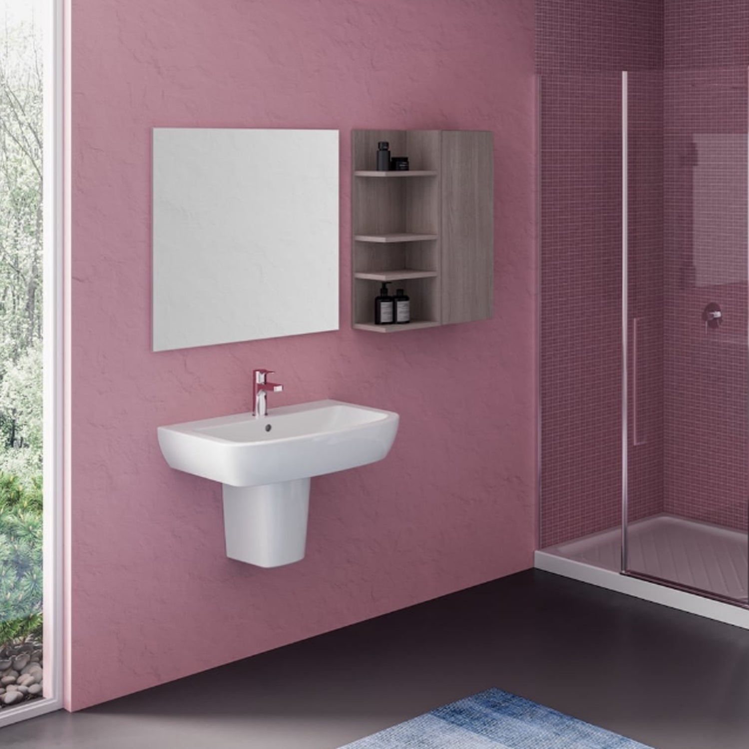 Lavabo sospeso Ceramica Dolomite modello Gemma2 65x52