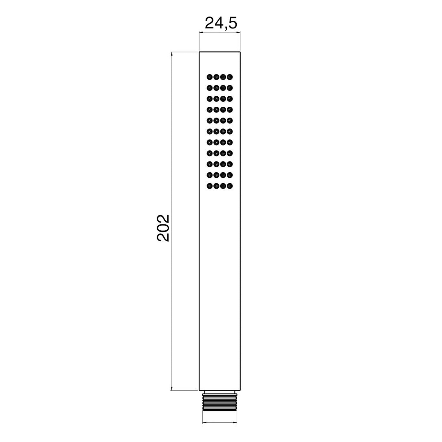  Doccia Glamour monogetto in ottone anticalcare nichel opaco by CeramicStore | Lo specialista del tuo bagno