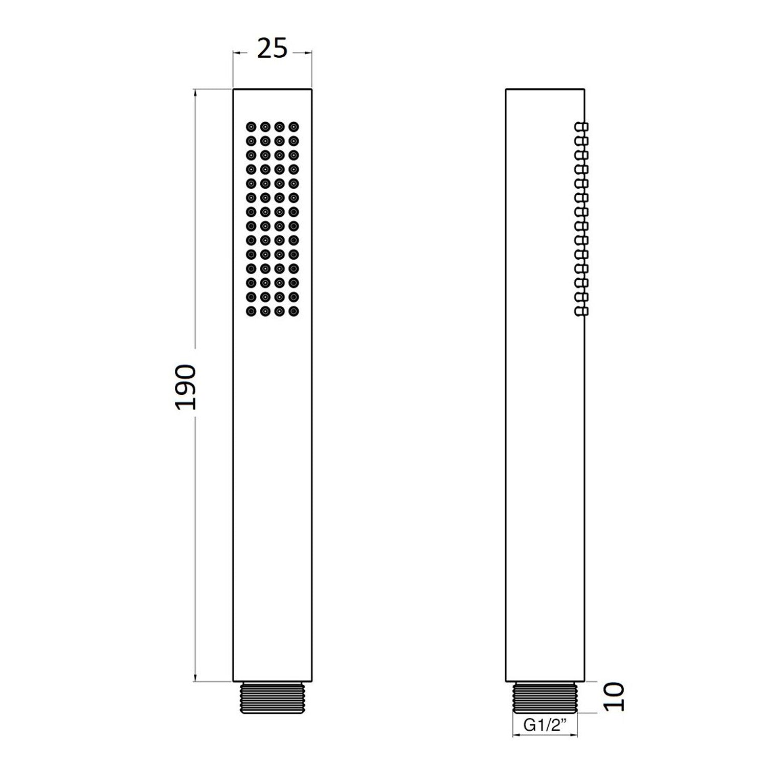  Doccia Ministar monogetto in abs anticalcare nera by CeramicStore | Lo specialista del tuo bagno