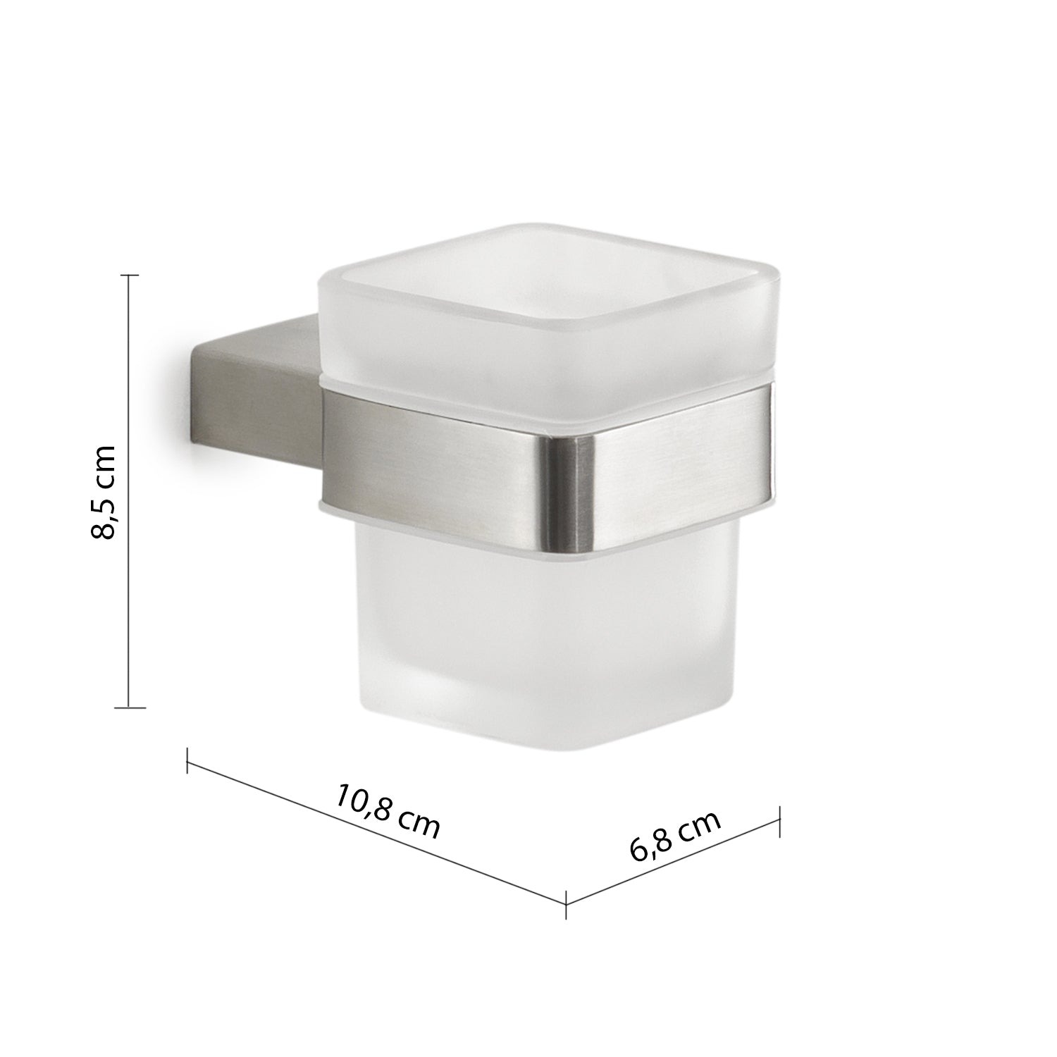  Portaspazzolini in Acciaio Inox AISI 304 e Cromall Maui di Gedy - Spazzolato
