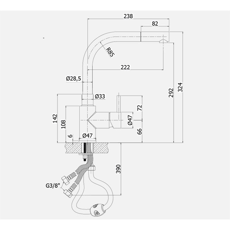  Miscelatore lavello Paffoni Steel con doccetta estraibile by CeramicStore | Lo specialista del tuo bagno