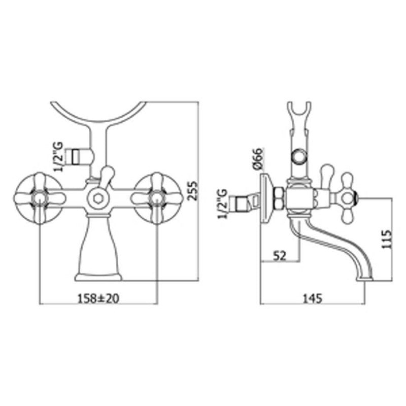  Gruppo vasca esterno Paffoni Iris completo di doccetta by CeramicStore | Lo specialista del tuo bagno