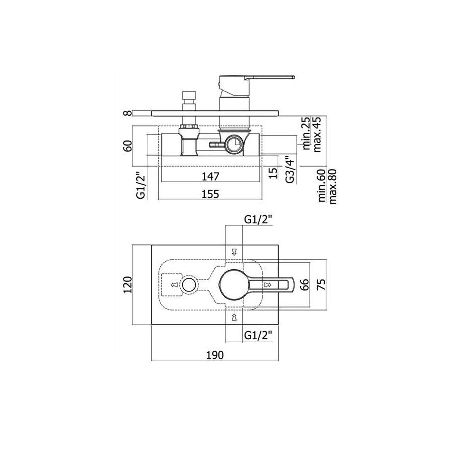  Miscelatore incasso doccia con deviatore Paffoni Ringo ottone cromato by CeramicStore | Lo specialista del tuo bagno