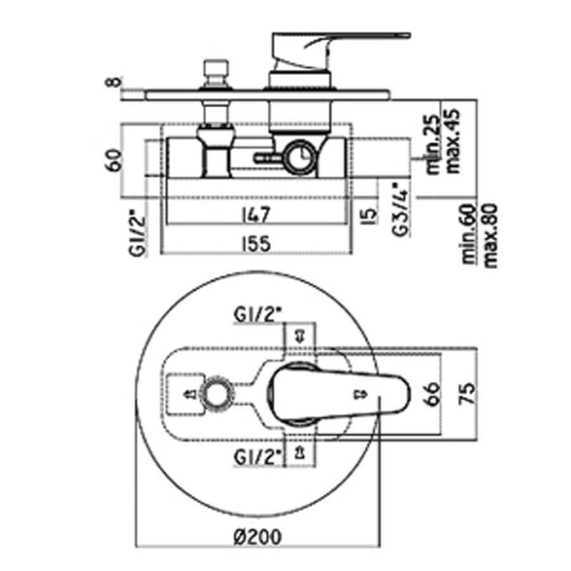  Miscelatore incasso doccia con deviatore Paffoni Sly ottone cromato by CeramicStore | Lo specialista del tuo bagno