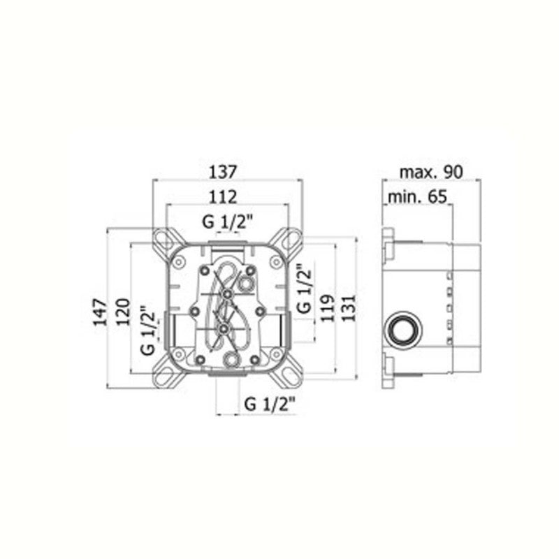  Box incasso universale PBox 001 Paffoni by CeramicStore | Lo specialista del tuo bagno