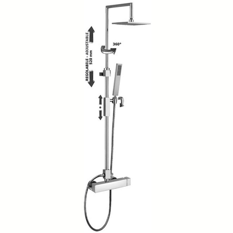  Colonna doccia Paffoni Syncro Plus con miscelatore e doccino by CeramicStore | Lo specialista del tuo bagno