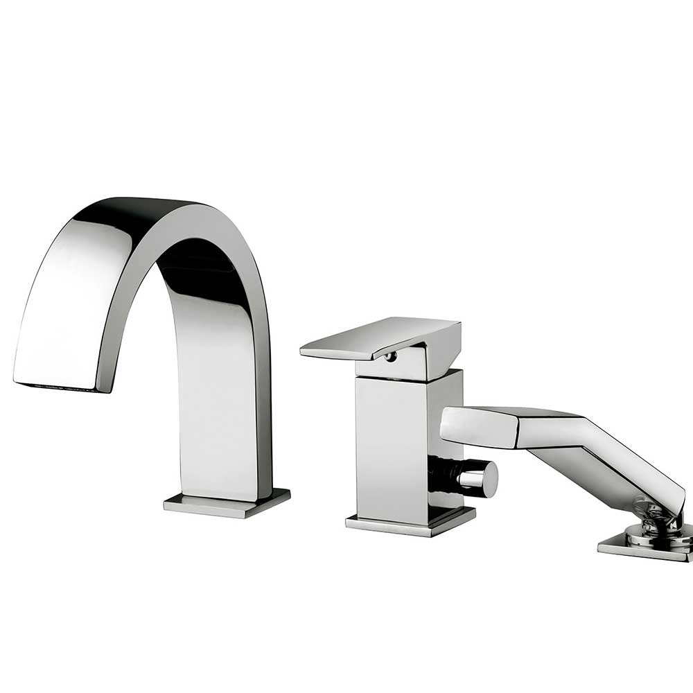 Miscelatore bordo vasca Paffoni Elle con set doccia e bocca di erogazione by CeramicStore | Lo specialista del tuo bagno