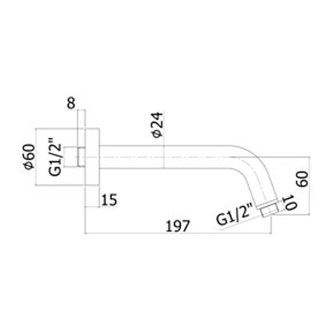  Braccio doccia lusso inclinato con rosone by Paffoni by CeramicStore | Lo specialista del tuo bagno