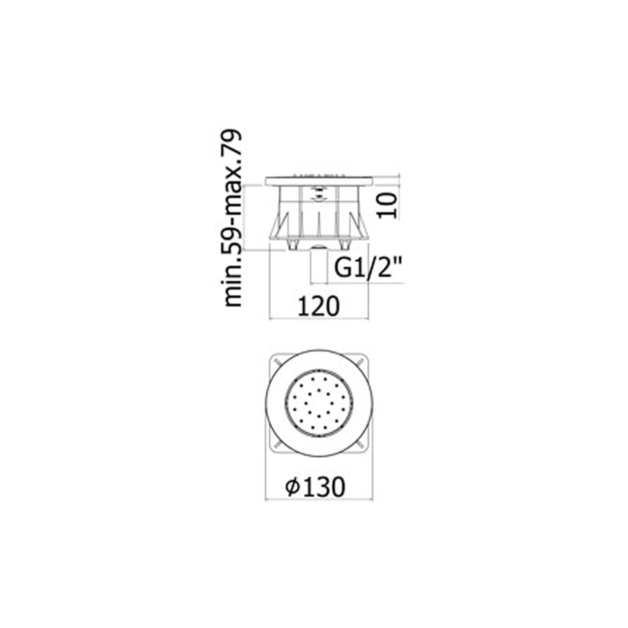  Set composto da 3 Soffioni doccia tondi Paffoni in ABS anticalcare cromato diametro 130 mm by CeramicStore | Lo specialista del tuo bagno