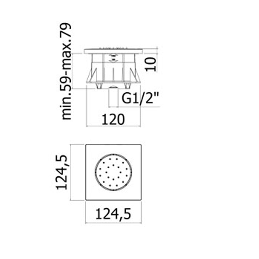  Soffione doccia quadrato Paffoni in ABS cromato by CeramicStore | Lo specialista del tuo bagno