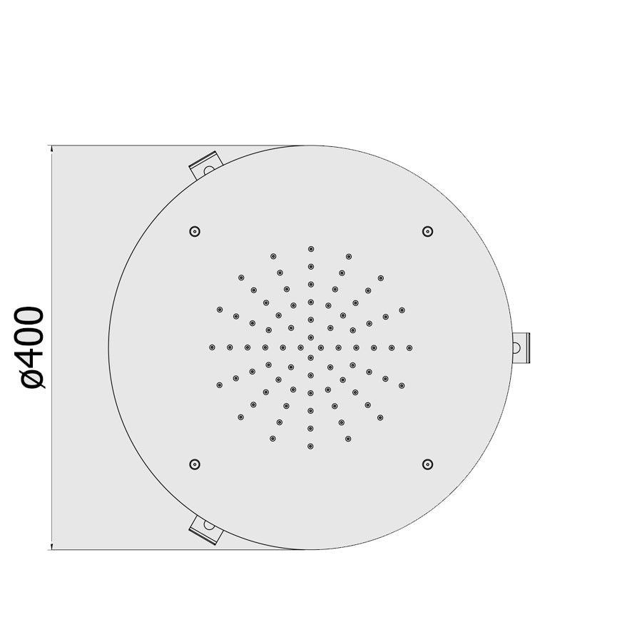  Soffione doccia tondo ad incasso Paffoni Los Angeles finitura cromata by CeramicStore | Lo specialista del tuo bagno