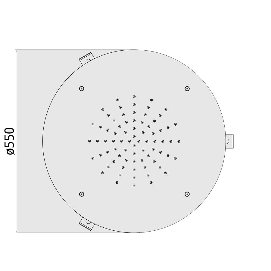  Soffione tondo ad incasso soffitto Paffoni Las Vegas by CeramicStore | Lo specialista del tuo bagno