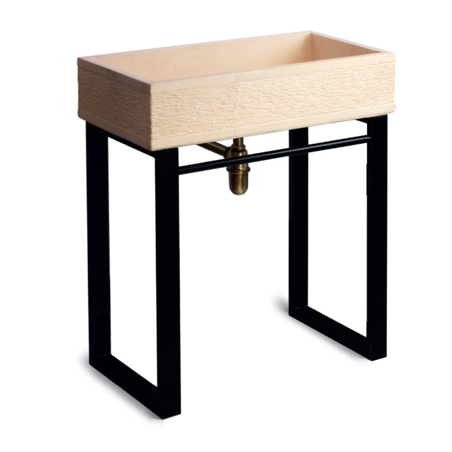  Supporto in acciaio zincato verniciato nero per lavabi da esterno cm 45x65h modello Take by CeramicStore | Lo specialista del tuo bagno