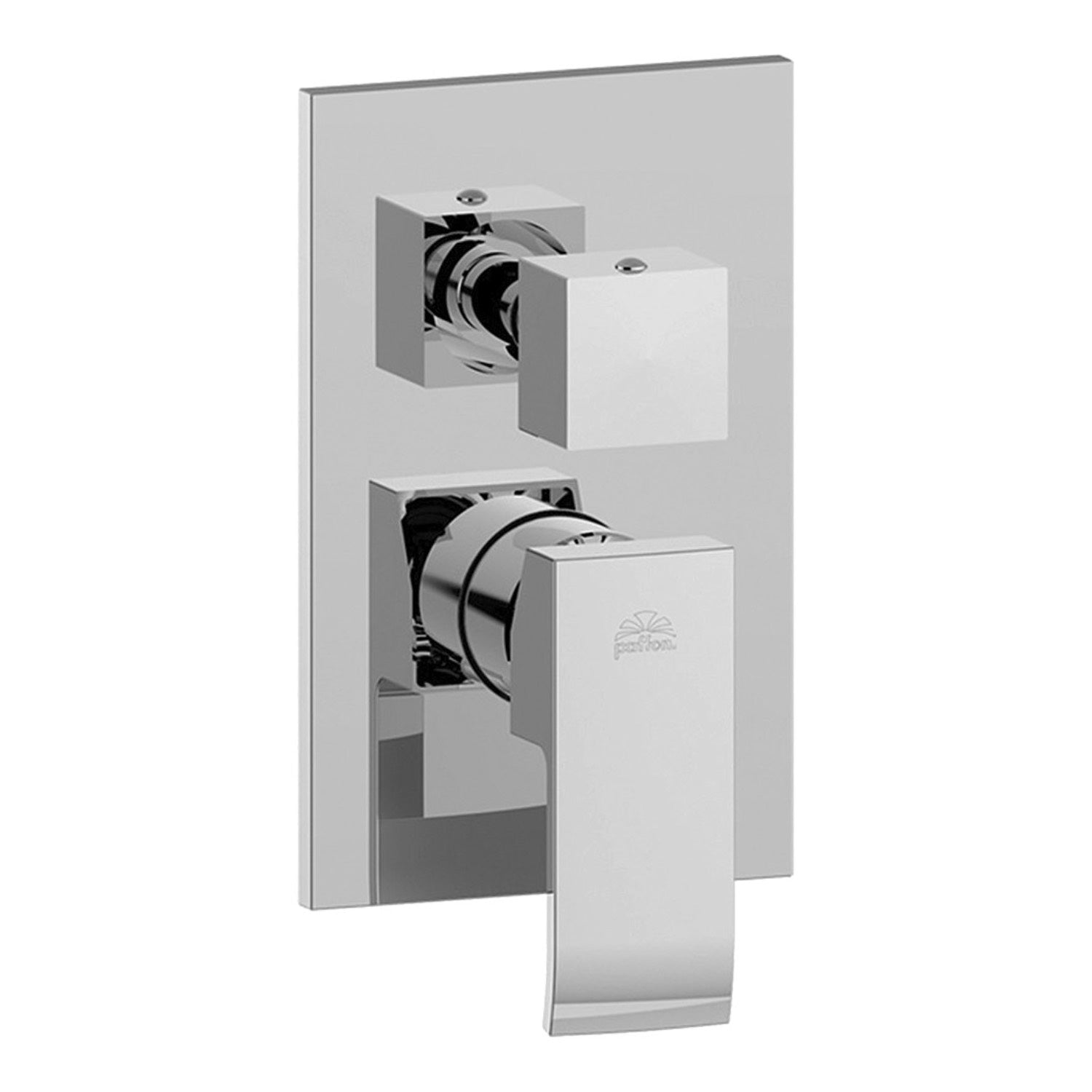 Set soffione doccia quadrato e braccio doccia quadrato con miscelatore incasso Paffoni Level e set duplex doccia - Cromo 4