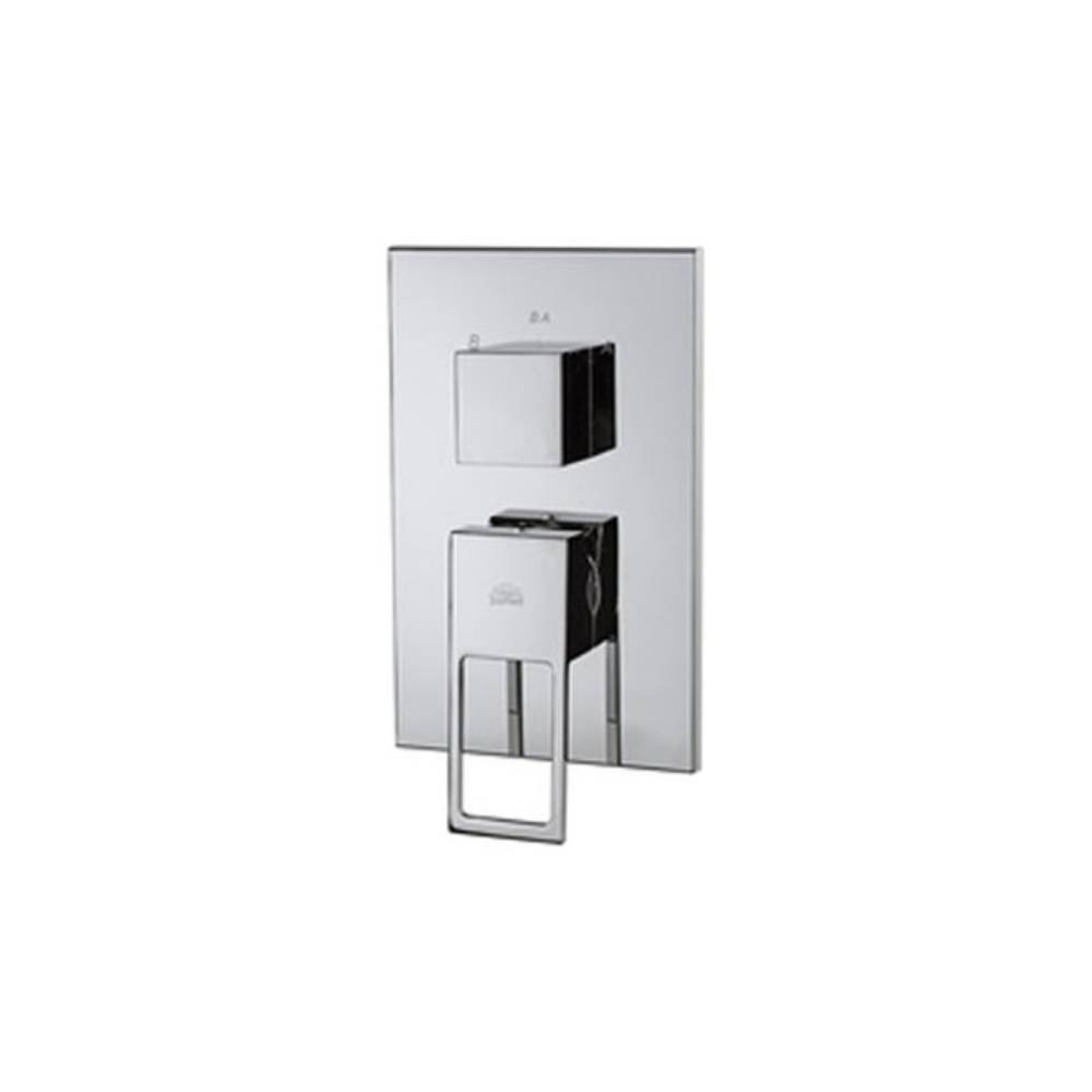 Miscelatore incasso doccia con deviatore con 2 Uscite piastra in metallo serie EFFE modello EF018CR/M cromato Paffoni by CeramicStore | Lo specialista del tuo bagno
