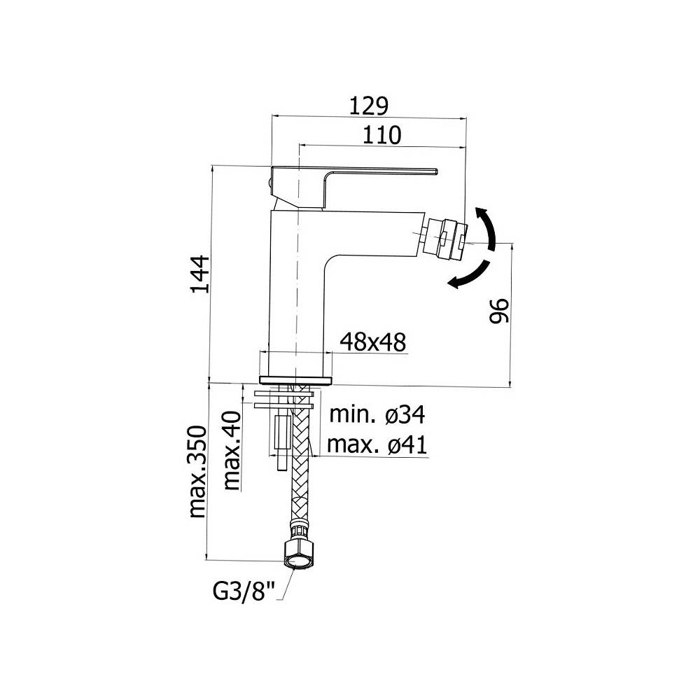  Miscelatore bidet monocomando con scarico clic clak serie Effe modello EF131KCR cromato Paffoni by CeramicStore | Lo specialista del tuo bagno
