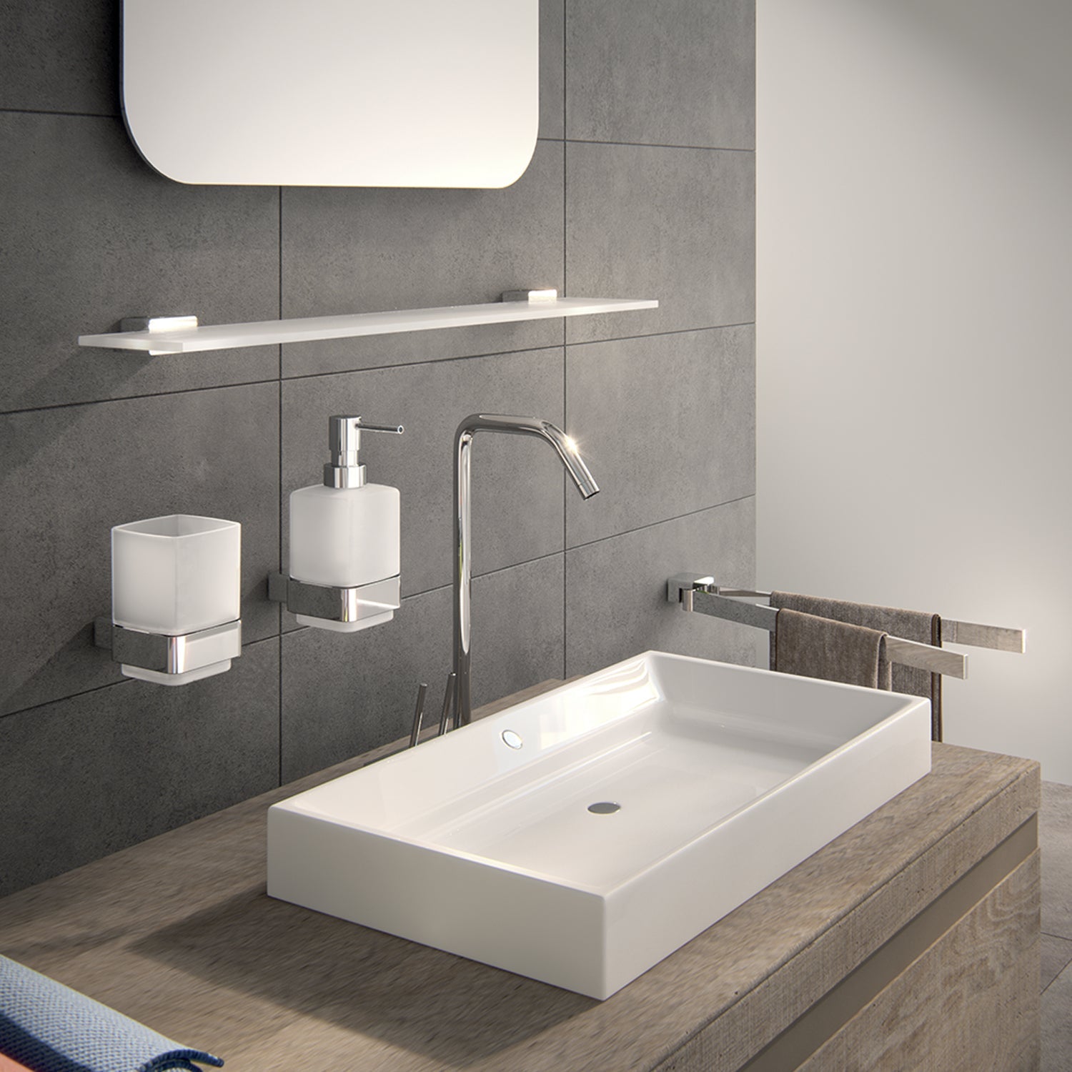  Portasalviette a snodo Gedy serie Lounge - Cromato by CeramicStore | Lo specialista del tuo bagno