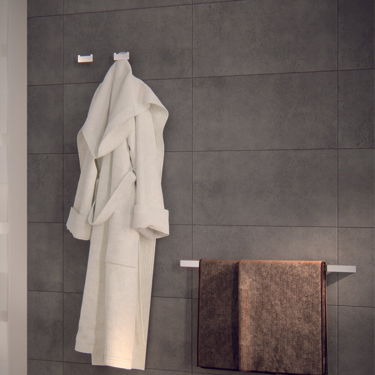  Appendiabiti doppio a parete Gedy serie Lounge - Cromato by CeramicStore | Lo specialista del tuo bagno