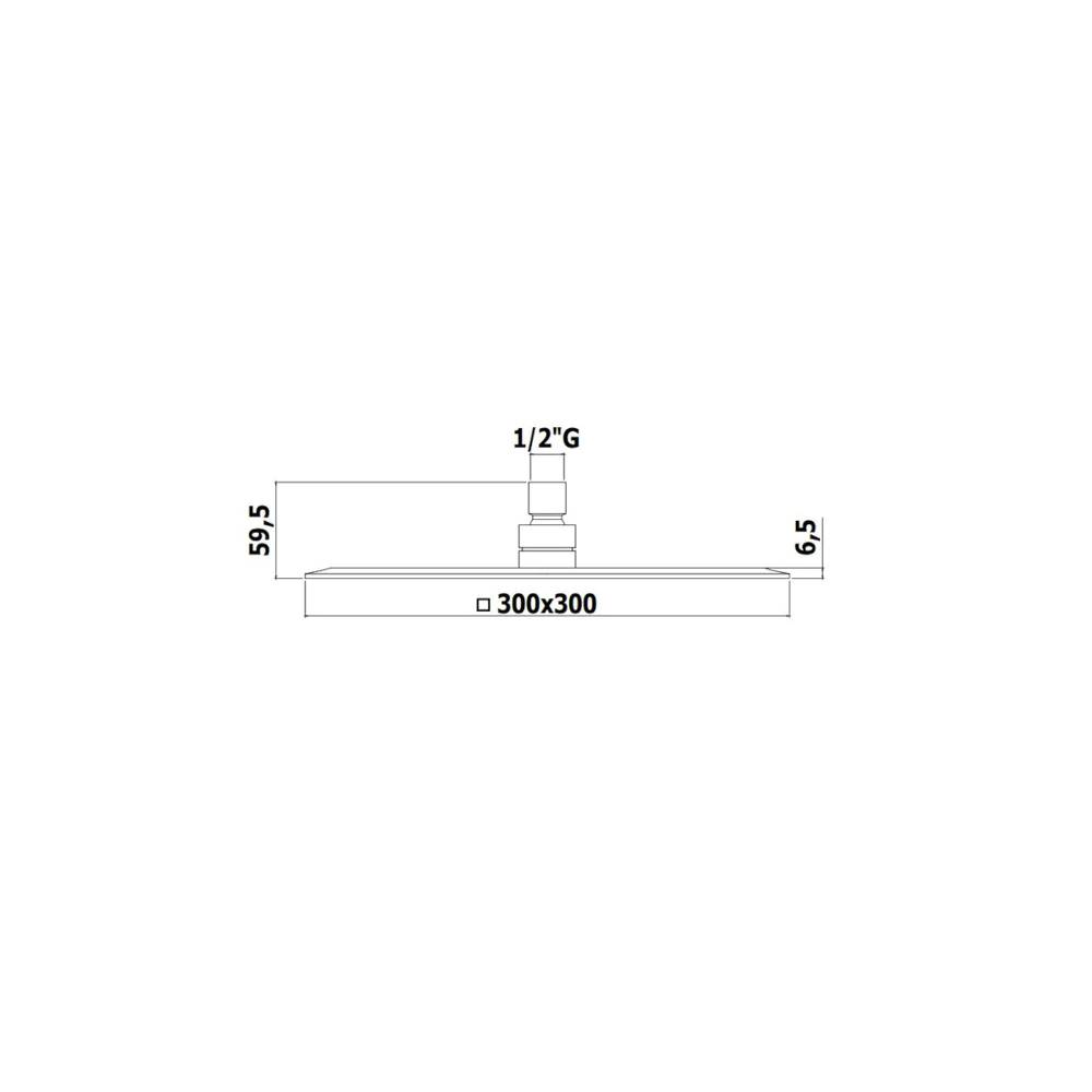 Set soffione doccia quadrato e braccio doccia quadrato con miscelatore incasso Paffoni Tango e set duplex doccia - Cromo 18