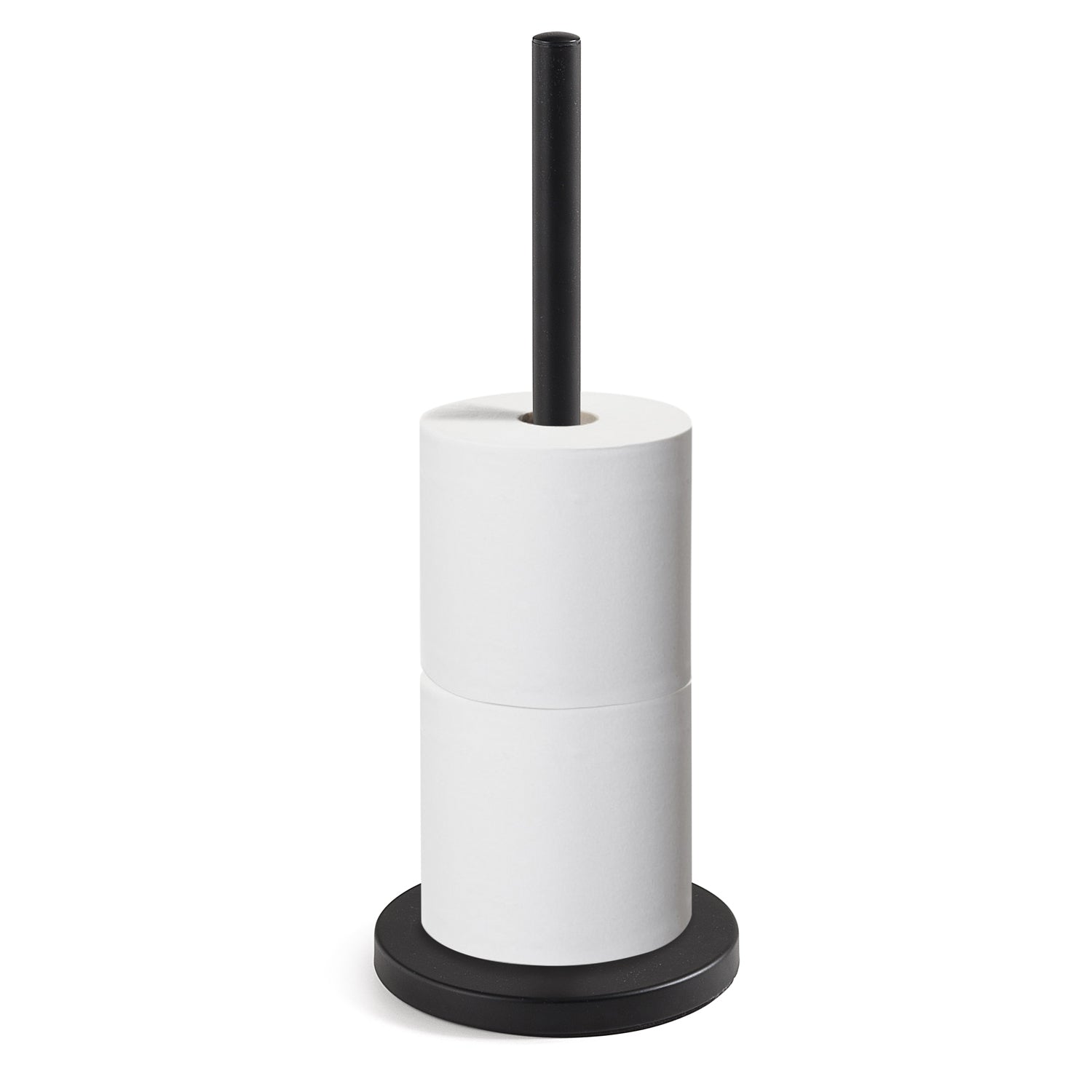 1137-14 - Piantana con portarotolo di riserva Gedy modello Magò - Nero Opaco 3