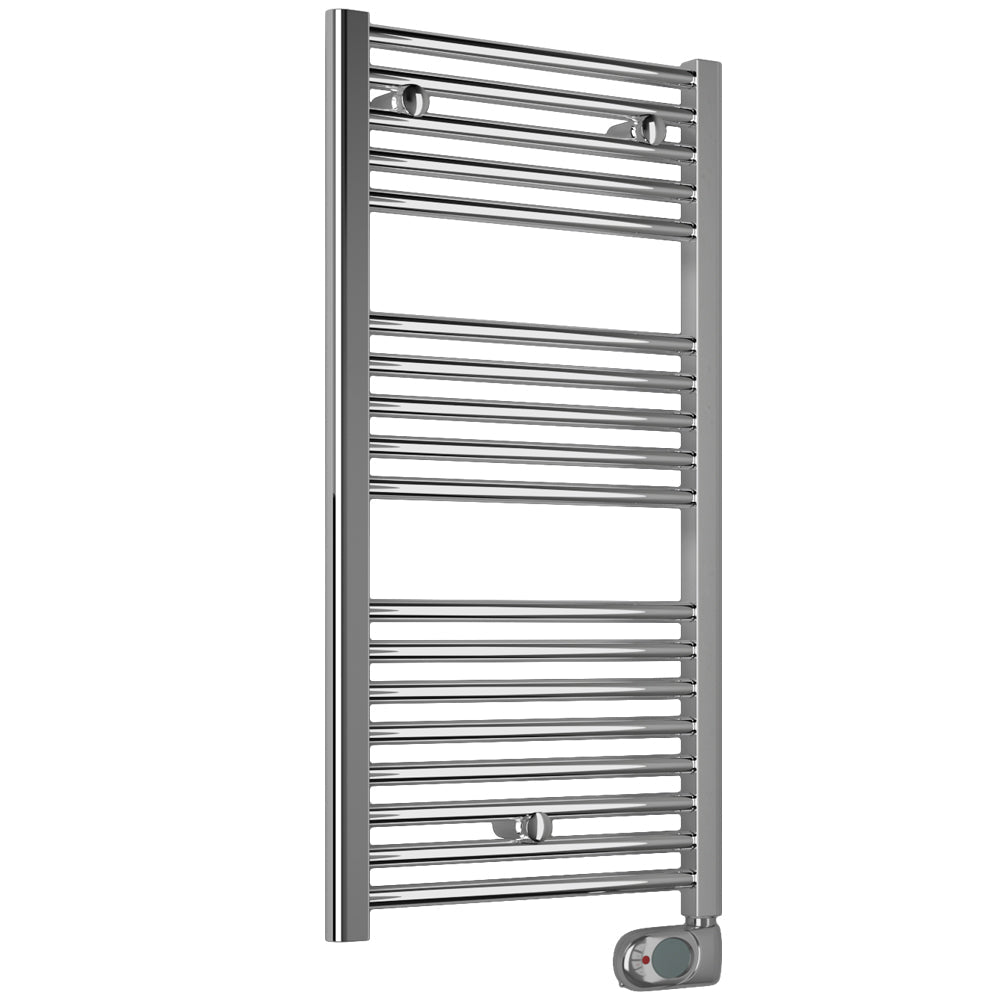 Termoarredo elettrico Lazzarini Cortina EVO cromato 920x480 con termostato by CeramicStore | Lo specialista del tuo bagno