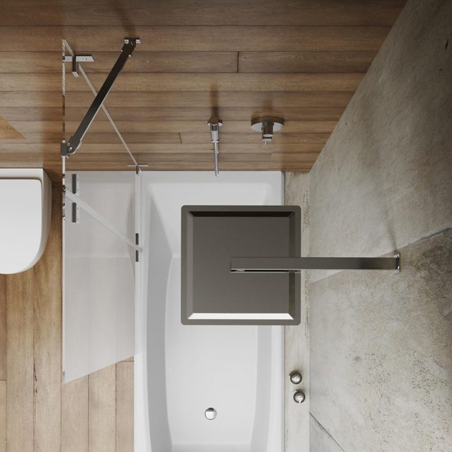 Parete vasca girevole anticalcare DocciaGo 145x150 cm - Cromo 3