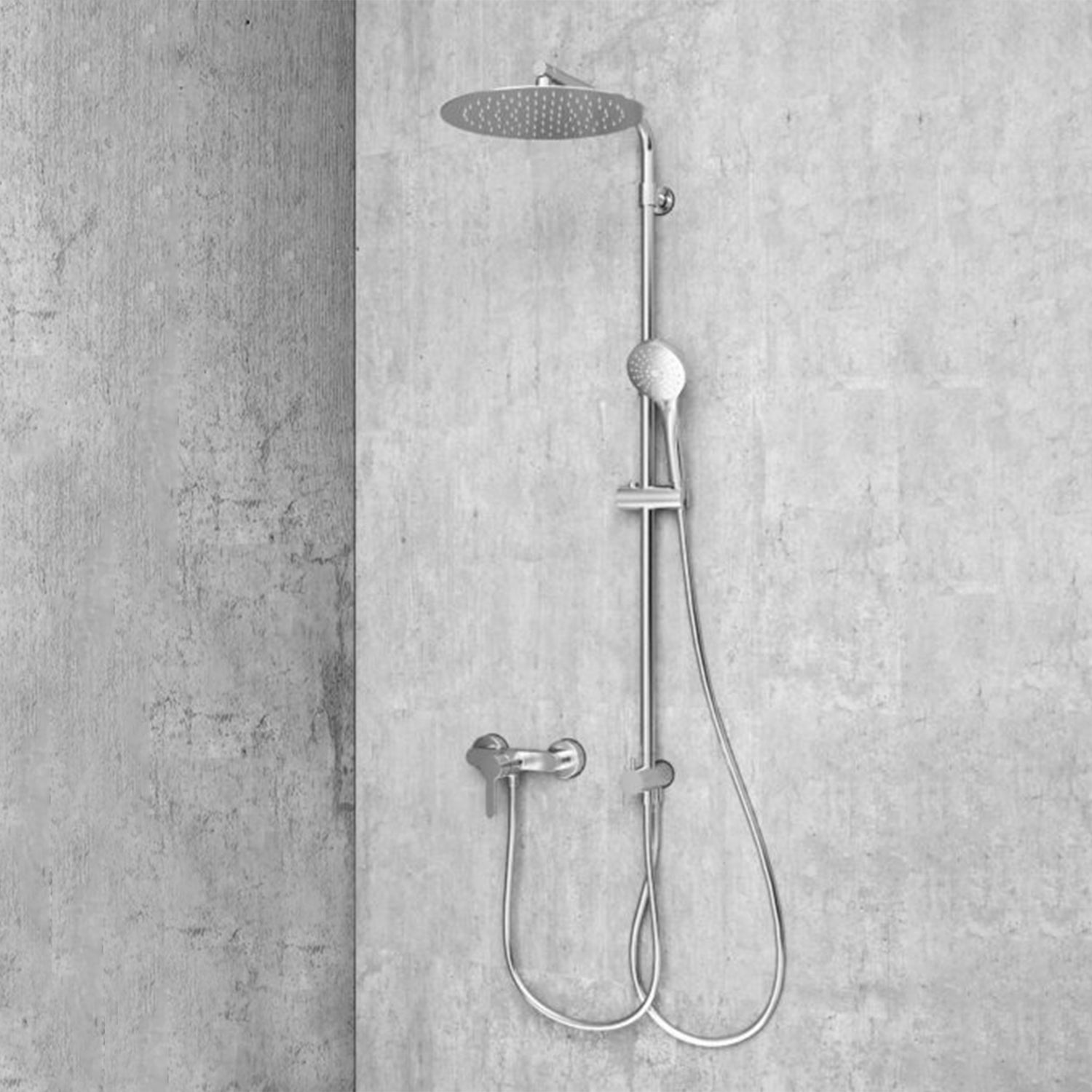 Colonna doccia in acciaio inox DocciaGo modello Onda - Cromo 3