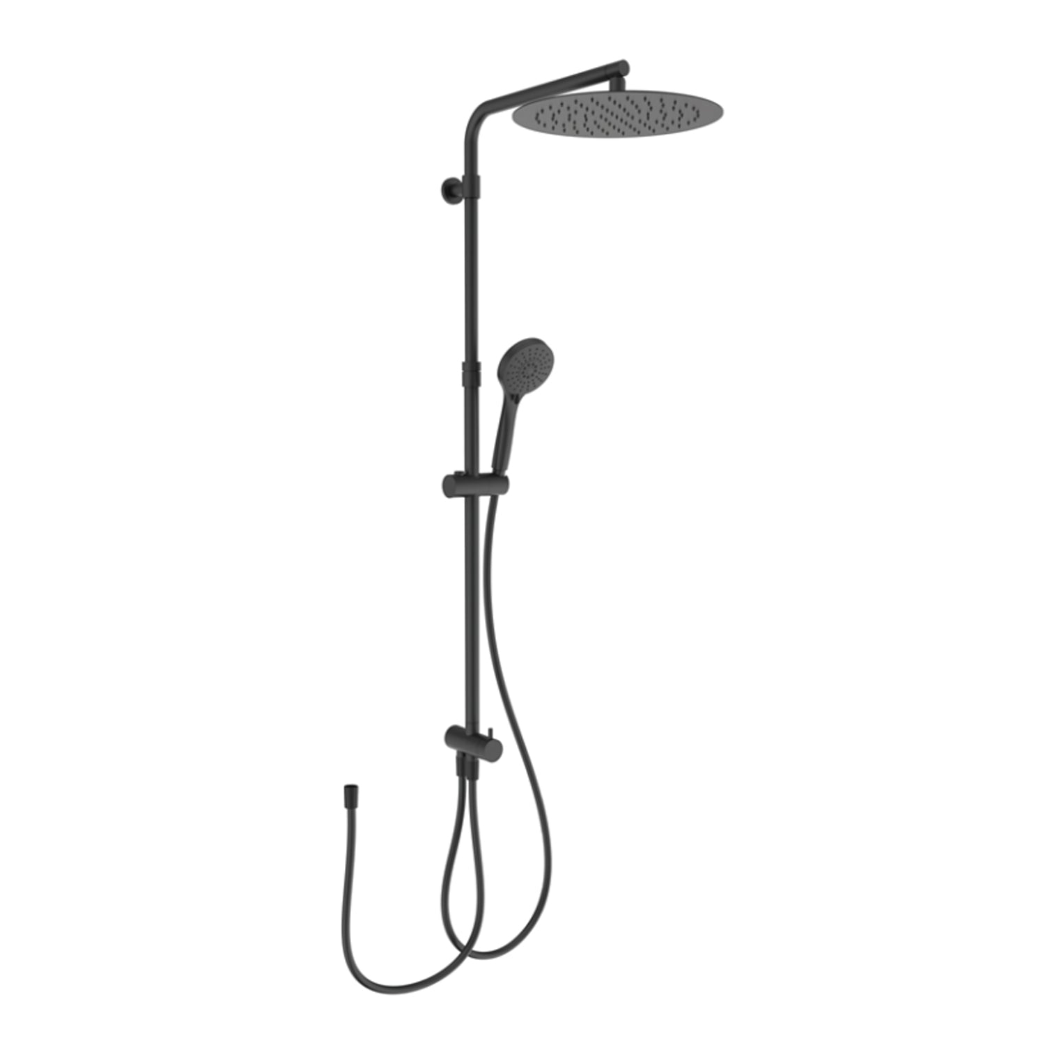 Colonna doccia in acciaio inox DocciaGo modello Onda - Nero Opaco