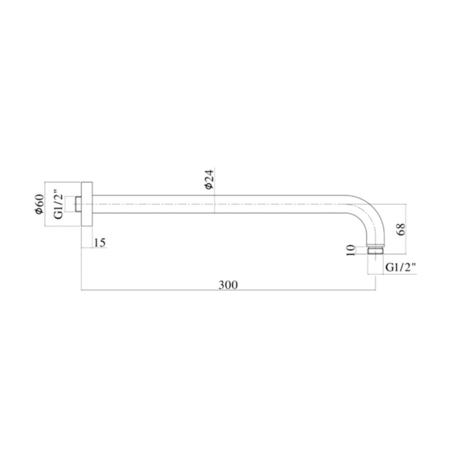  Soffione tondo con braccio doccia Paffoni modello Master diametro 225 mm satinato by CeramicStore | Lo specialista del tuo bagno