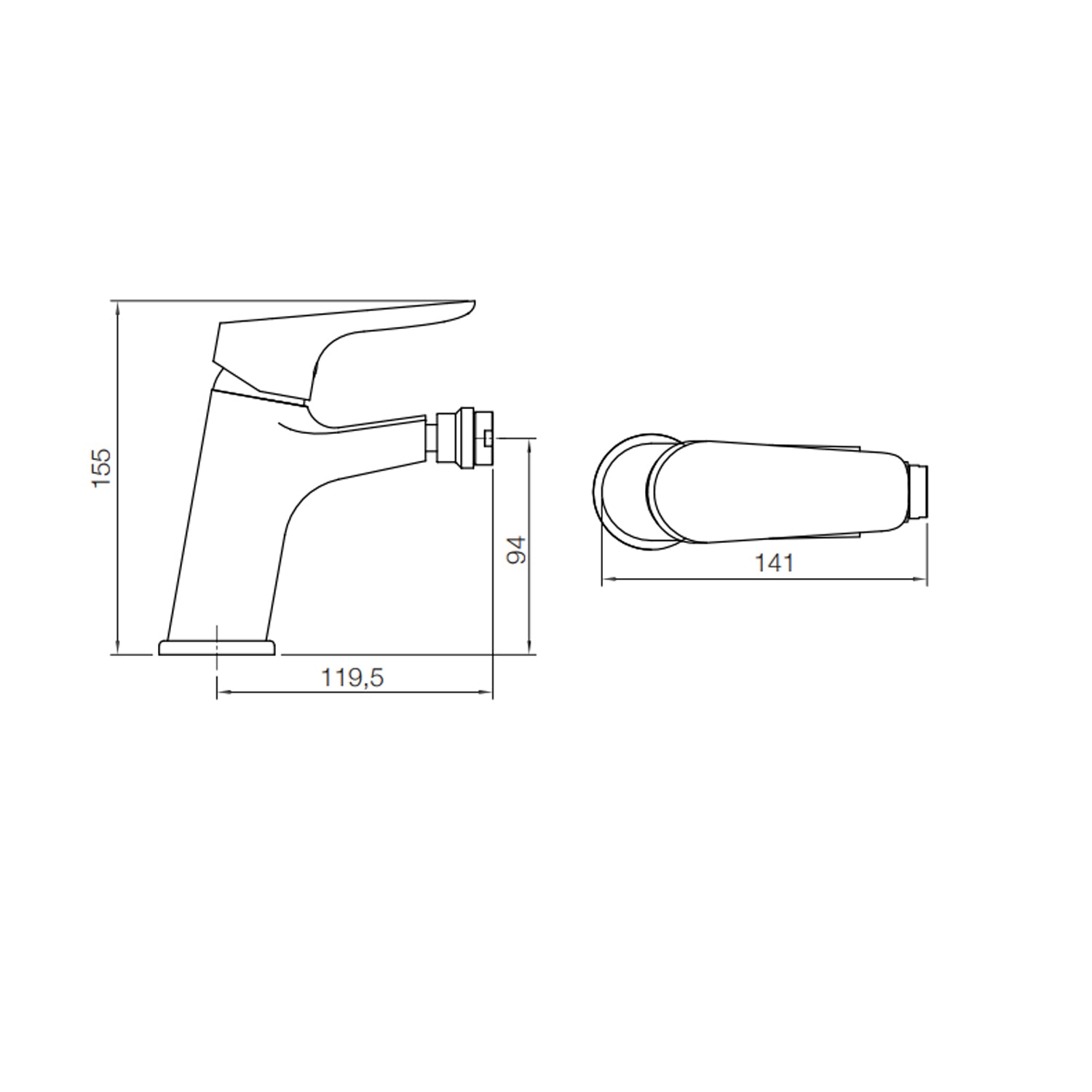  Miscelatore bidet monocomando serie Lilla finitura cromata by CeramicStore | Lo specialista del tuo bagno