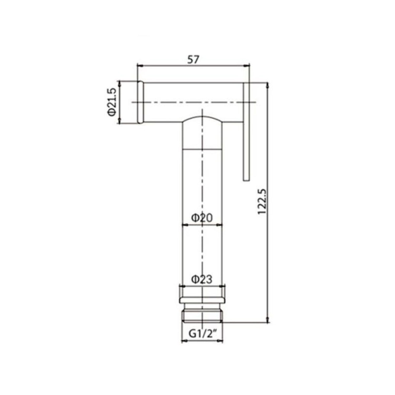  Doccia shut off Reflex in ottone attacco 1/2M bianco by CeramicStore | Lo specialista del tuo bagno