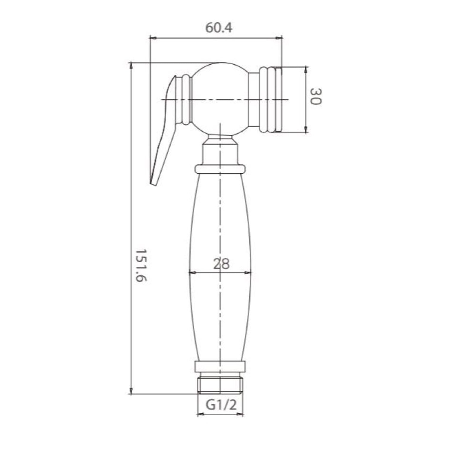  Doccia shut off Antea in ottone attacco 1/2M nichel spazzolato by CeramicStore | Lo specialista del tuo bagno